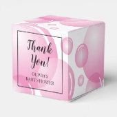 PInk zeepbel meisje baby shower dank je partij Bedankdoosjes (Achterkant)