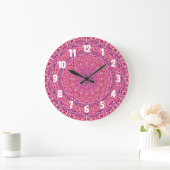 Pink Zen Mandala boho lace Grote Klok (Huis)
