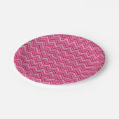 Pink Zig Zags Papieren Bordje (Gekanteld)