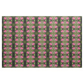 Pink Zinnia Floral Patterned Fabric Stof (Yard (91,4 cm))