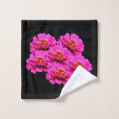 Pink Zinnia Flower Bouquet Bad Handdoek (Wasdoekje)