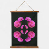 Pink Zinnia Flower Pair Nature Abstract  Hangend Wandkleed (Voorkant)