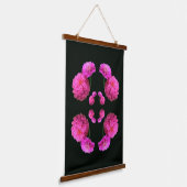 Pink Zinnia Flower Pair Nature Abstract  Hangend Wandkleed (Gebogen)