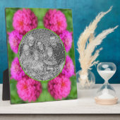 Pink Zinnia Flowers Creëer Uw Eigen Foto Fotoplaat (Zijkant)