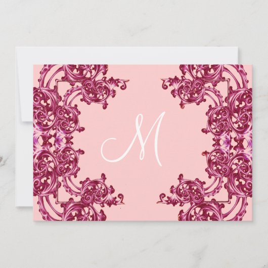 PINK  ZWIRL BACHELORETTE PARTIJINVITATIE KAART (Voorkant)