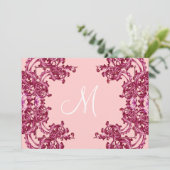 PINK  ZWIRL BACHELORETTE PARTIJINVITATIE KAART (Staand voorkant)