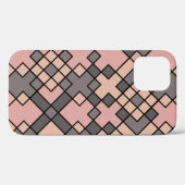 Pinka en paarse zwarte rasterpatroon Case-Mate iPhone case (Achterkant (horizontaal))