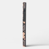 Pinka en paarse zwarte rasterpatroon Case-Mate iPhone case (Achterkant / Links)