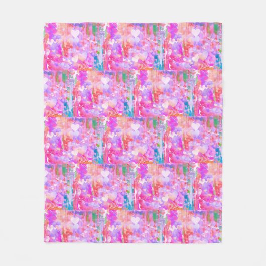 Pinkalicious Abstract Design Fleece Deken (Voorkant)