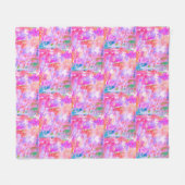 Pinkalicious Abstract Design Fleece Deken (Voorkant (Horizontaal))