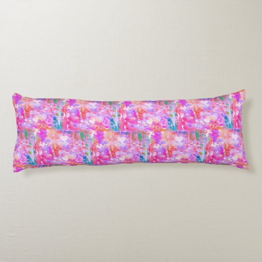 Pinkalicious Abstract Heart Design Body Pillow Lichaamskussen (Achterkant)