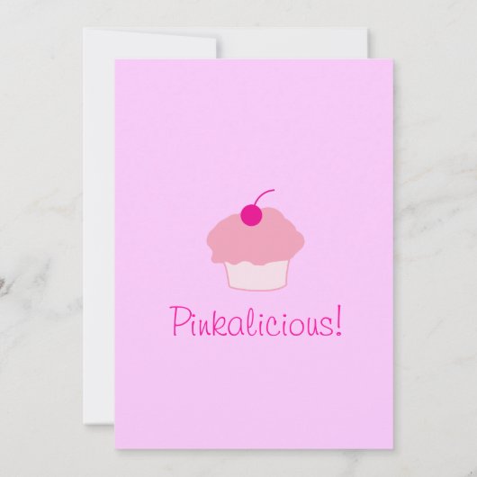 Pinkalicious-uitnodiging Kaart (Achterkant)