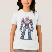 PinkBeat: Love-Powered Mech Tri-Blend Shirt (Voorkant)