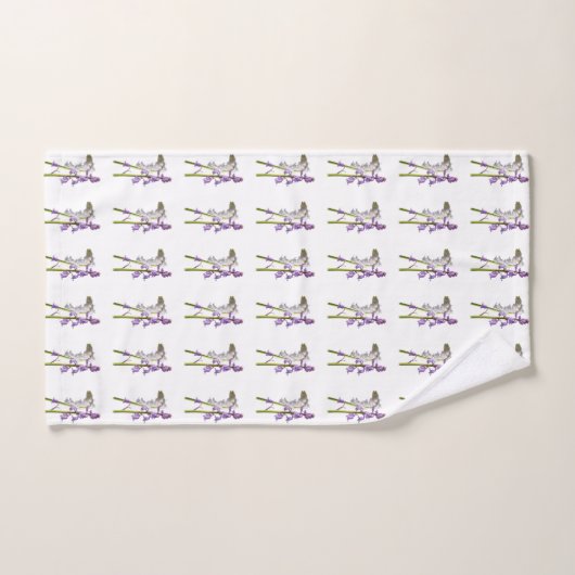 Pinkbells Fabric Pattern. Bad Handdoek (Handdoek)