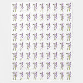 Pinkbells Fabric Pattern. Fleece Deken (Voorkant)