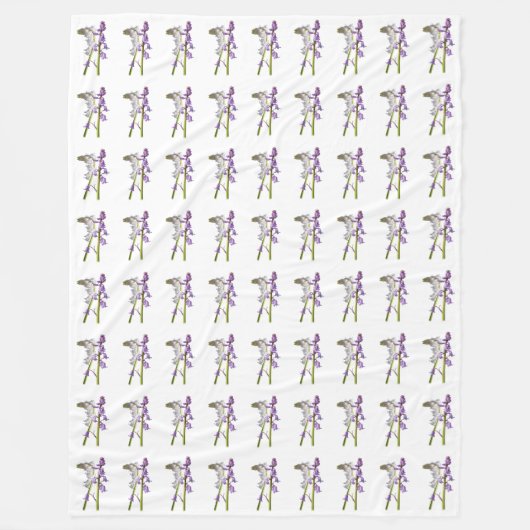 Pinkbells Fabric Pattern. Fleece Deken (Voorkant)