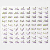 Pinkbells Fabric Pattern. Fleece Deken (Voorkant (Horizontaal))