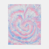 PINKBLAUW EN WITTE ABSTRACTE SCHIJVEN FLEECE DEKEN (Voorkant)