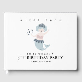 PINKBLAUWE MERMAID KIDS BIRTHDAY GASTENBOEK