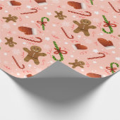 Pinkchristmas cookie cadeau inpakpapier (Hoek)
