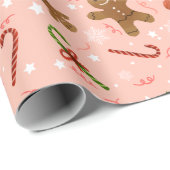 Pinkchristmas cookie cadeau inpakpapier (Rol Hoek)