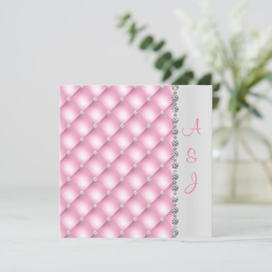  PINKDIAMOND WEDDING INVITATION KAART (Staand voorkant)