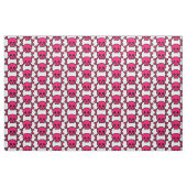 PINKDUGGERY - Hot Pink Skull & Crossbones Fabric Stof (Fat Quarter)