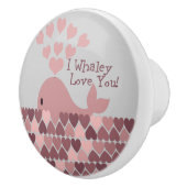 Pinke I Whaley houdt van je! Keramische Knop (Rechts)