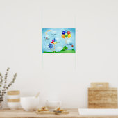 Pinkels en ballonnen poster (Keuken)