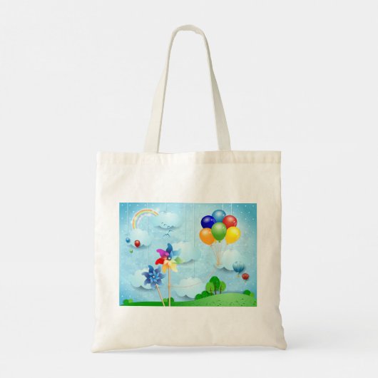 Pinkels en ballonnen tote bag (Achterkant)