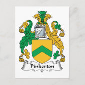 Pinkerton Family Crest Briefkaart (Voorkant)