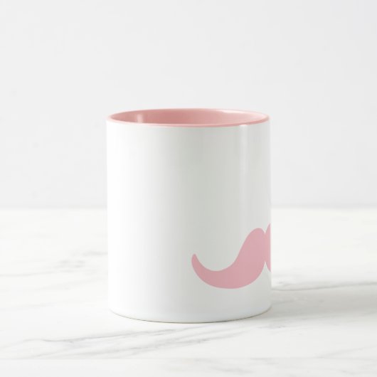 Pinkery Mustache Mok (Midden)