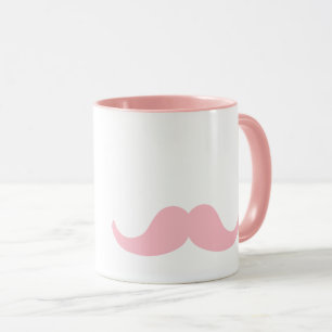 Pinkery Mustache Mok
