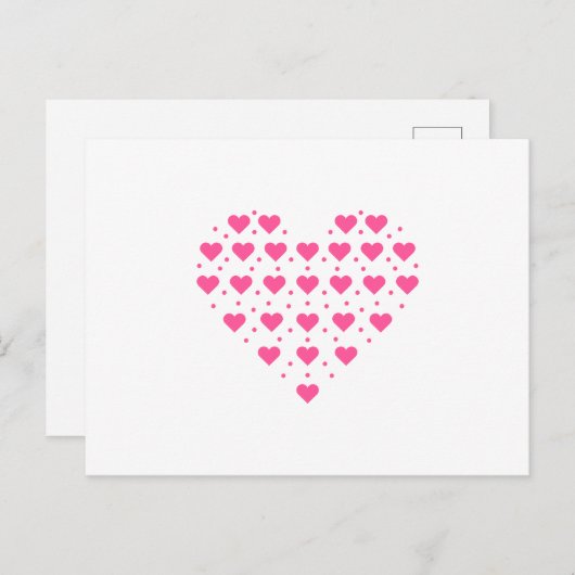 Pinkes Herz Briefkaart (Voorkant / Achterkant)