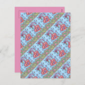 PINKFLAMINGO CUPID EN FLYHEARTS VALENTIJN FEESTDAGENKAART (Voorkant / Achterkant)