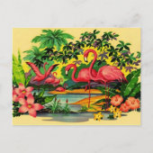  PINKFLAMINGOS IN TROPISCH BOSBOUWBRIEFKAART BRIEFKAART (Voorkant)