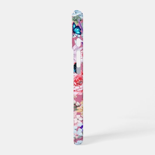 PinkFlower Abundance  iPhone 16 Hoesje (Linkerkant)