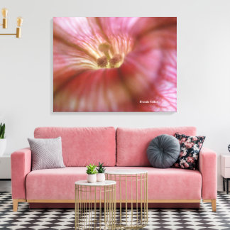Pinkflower Canvas Afdruk