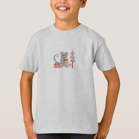 Pinkie De kerstmuis T-shirt (Voorkant)