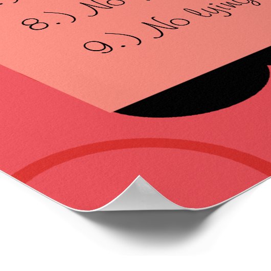 Pinkie Elephant House Rules Large Poster (Hoek)