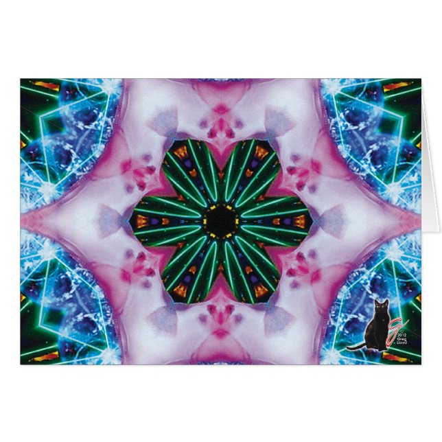 Pinkie KC Kaleidoscope Wenskaart (Voorkant Horizontaal)