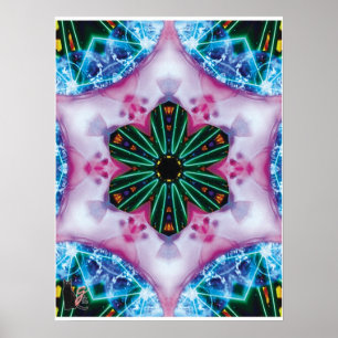 Pinkie Kinestische Collage Kaleidoscoop Poster