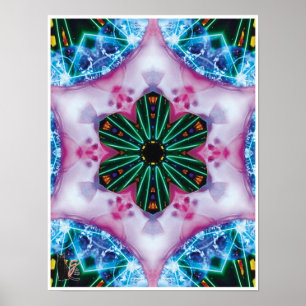 Pinkie Kinetic Collage Kaleidoscope Poster