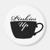 Pinkies omhoog Teacup Magneet (Voorkant)