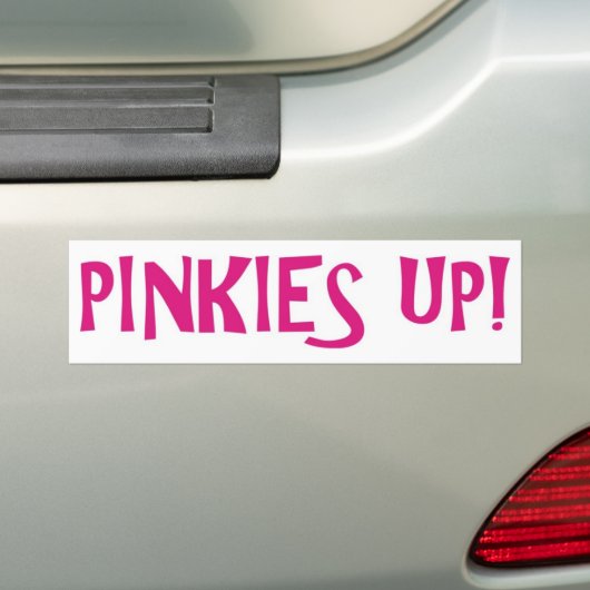 PINKIES PINK BUMPERSTICKER (Op auto)