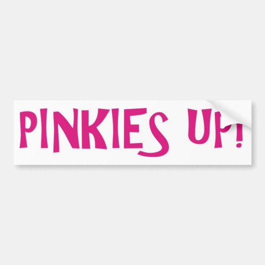 PINKIES PINK BUMPERSTICKER (Voorkant)