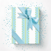 Pinking Stripe in Green and Aqua Cadeaupapier