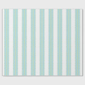 Pinking Stripe in Green and Aqua Cadeaupapier (Vlak)