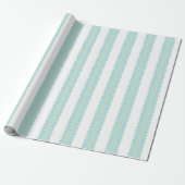 Pinking Stripe in Green and Aqua Cadeaupapier (Uitgerold)