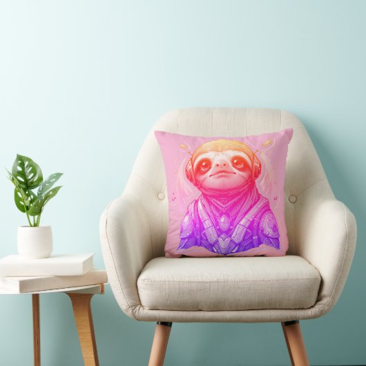 Pinkish Gleams, Cool Streams 41 x 41 Kussen (Stoel)